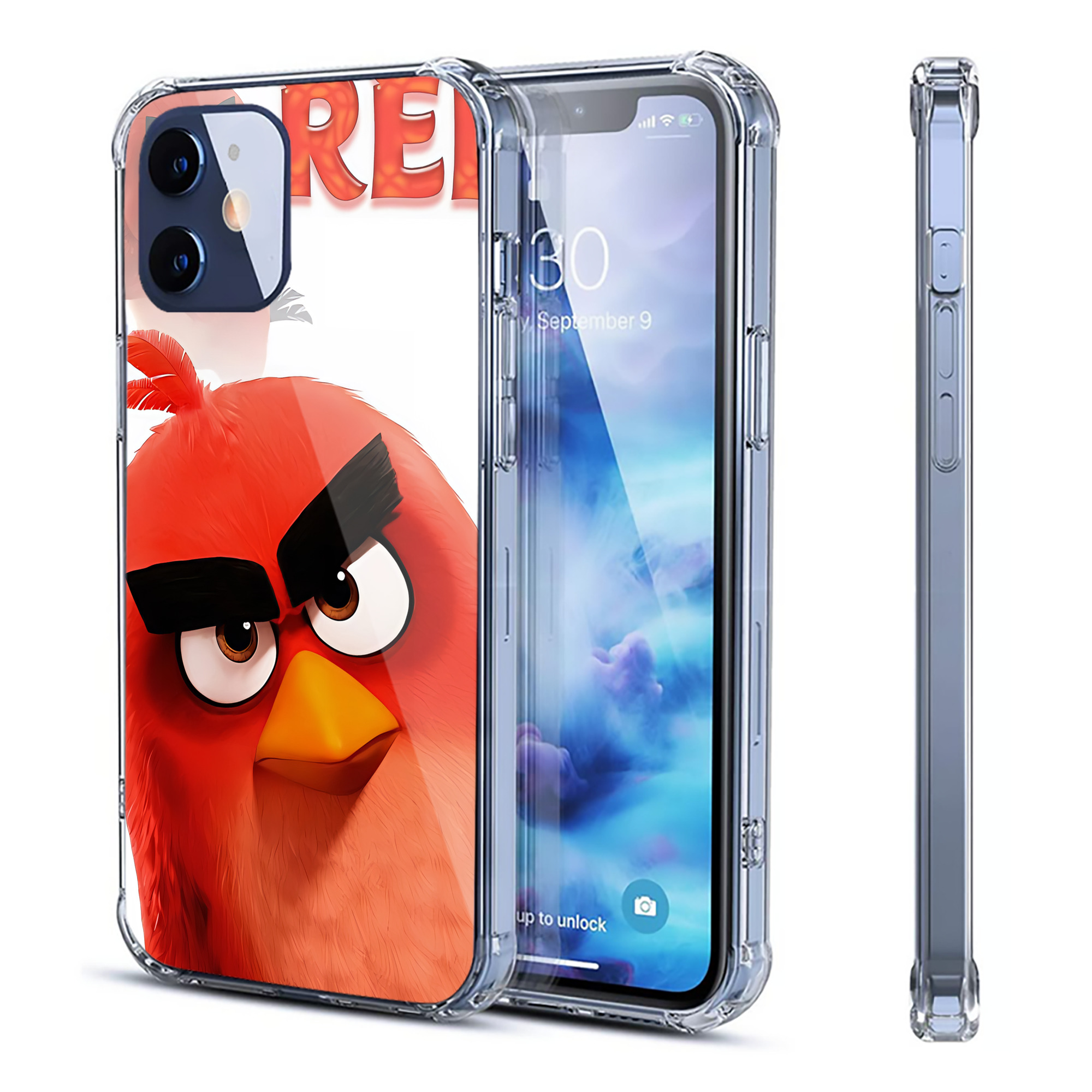 （画像用） Angry Birds アングリーバード 【iPhone 12シリーズ対応】透明スマホケース（クリアソフトケース）